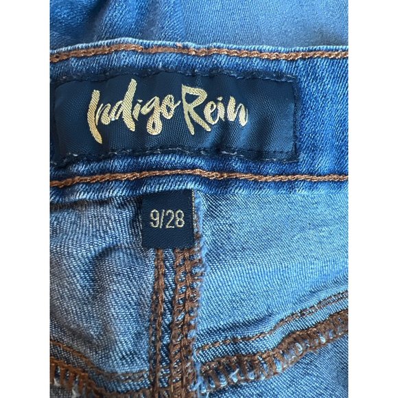 Indigo Rain Girls Distressed Ripped Skinny Leg Blue Jeans Size 9 Teens - Picture 8 of 8